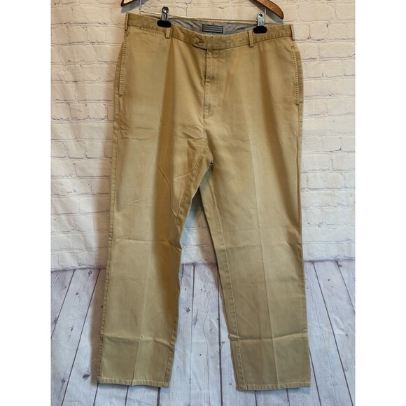 Peter Millar Other - Peter Millar Pima Cotton Chino Pants Mens 38x30 Khaki Tan Flat Front Trousers